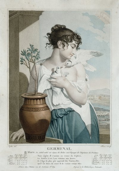 Germinal (March-April), Seventh Month of the Republican Calendar, Engraved by Tresca, c.1794 by Louis Lafitte
